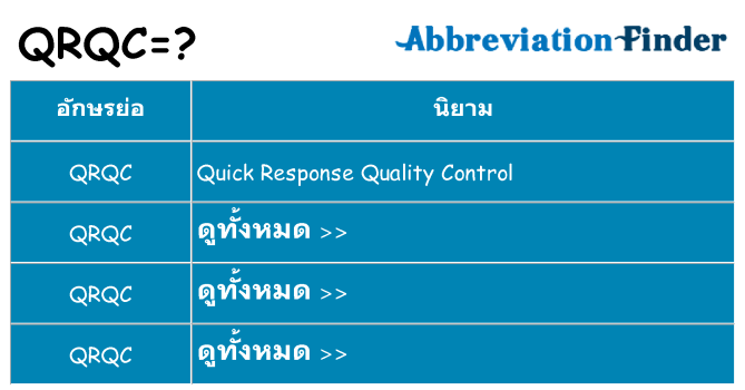 อะไรไม่ qrqc ถึง