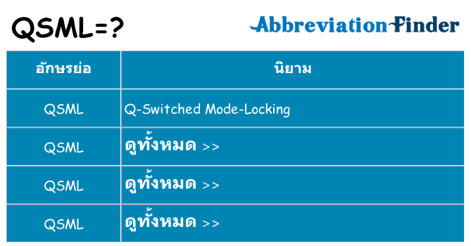 อะไรไม่ qsml ถึง