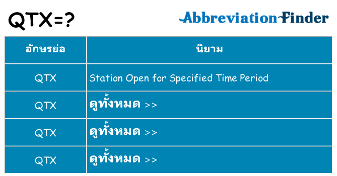 อะไรไม่ qtx ถึง