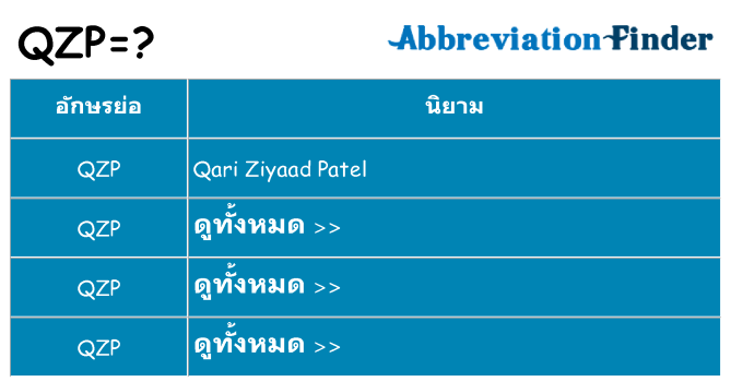 อะไรไม่ qzp ถึง