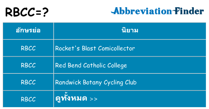 อะไรไม่ rbcc ถึง