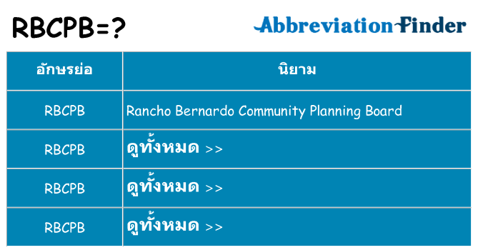 อะไรไม่ rbcpb ถึง