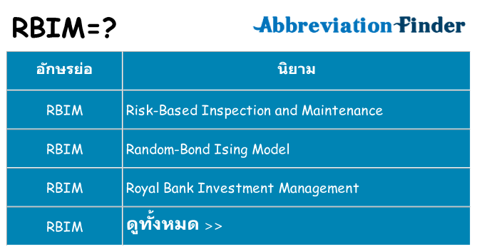 อะไรไม่ rbim ถึง