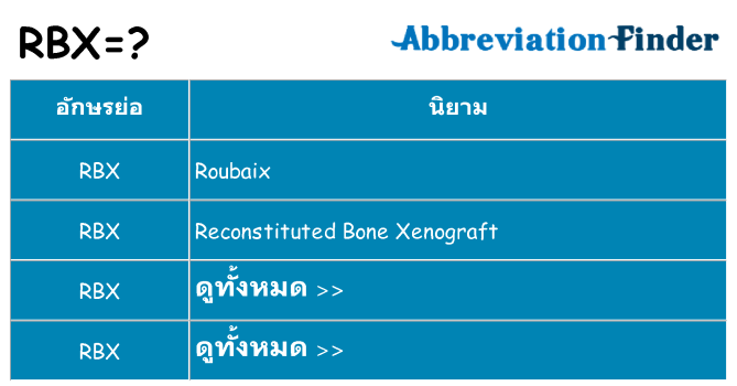 อะไรไม่ rbx ถึง