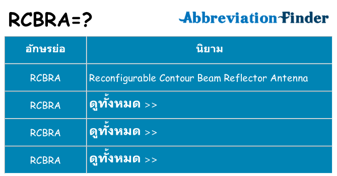 อะไรไม่ rcbra ถึง