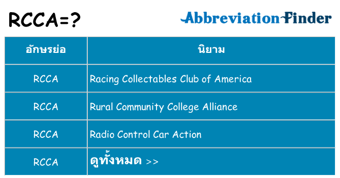 อะไรไม่ rcca ถึง