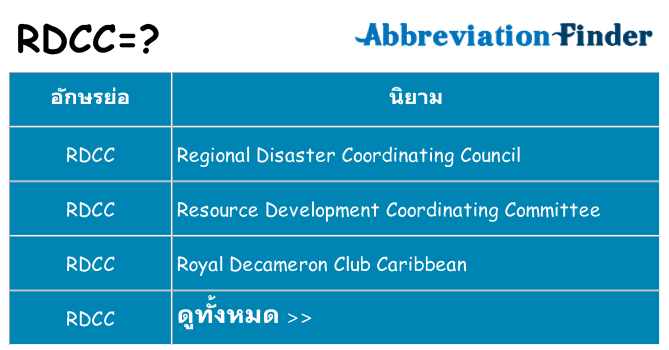 อะไรไม่ rdcc ถึง