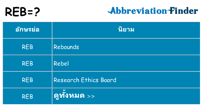 อะไรไม่ reb ถึง