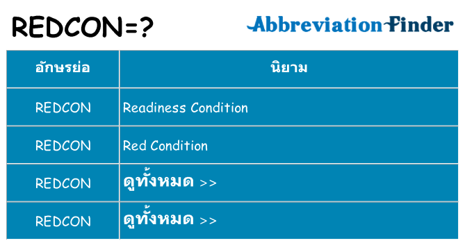 อะไรไม่ redcon ถึง