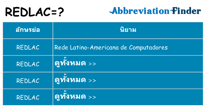 อะไรไม่ redlac ถึง