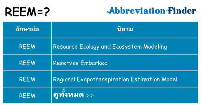 อะไรไม่ reem ถึง