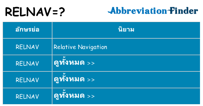 อะไรไม่ relnav ถึง