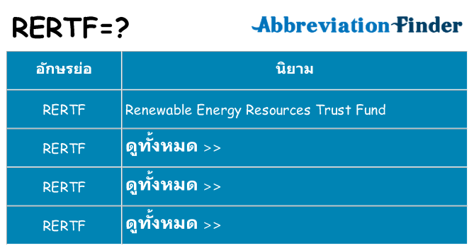 อะไรไม่ rertf ถึง