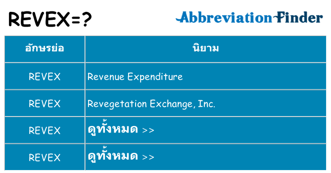 อะไรไม่ revex ถึง