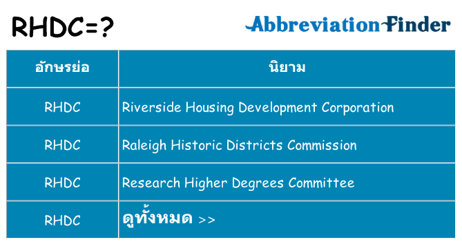 อะไรไม่ rhdc ถึง