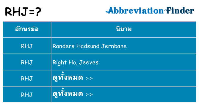 อะไรไม่ rhj ถึง