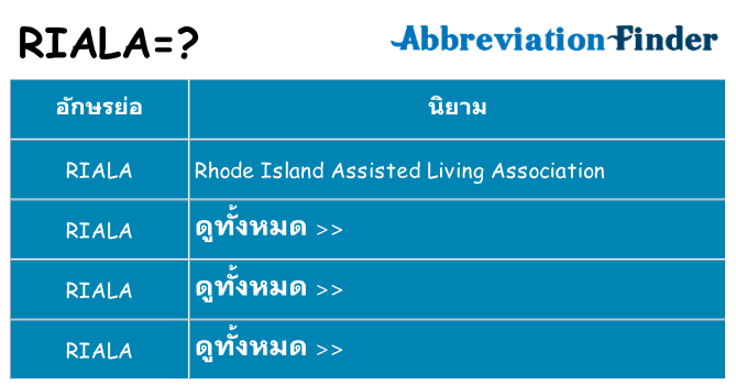 อะไรไม่ riala ถึง