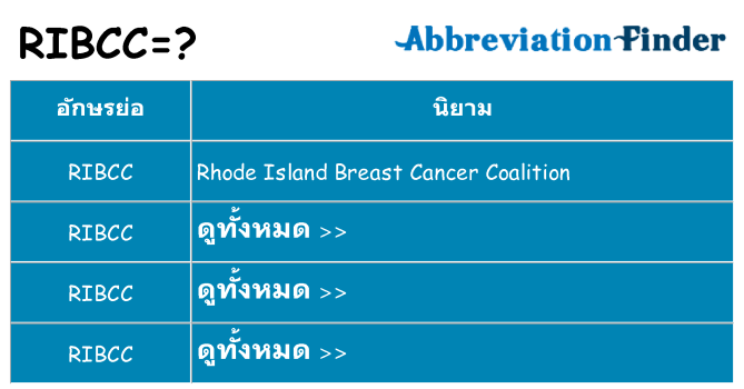 อะไรไม่ ribcc ถึง