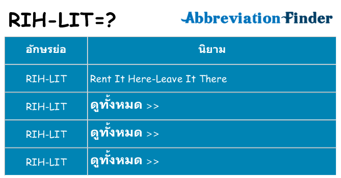 อะไรไม่ rih-lit ถึง