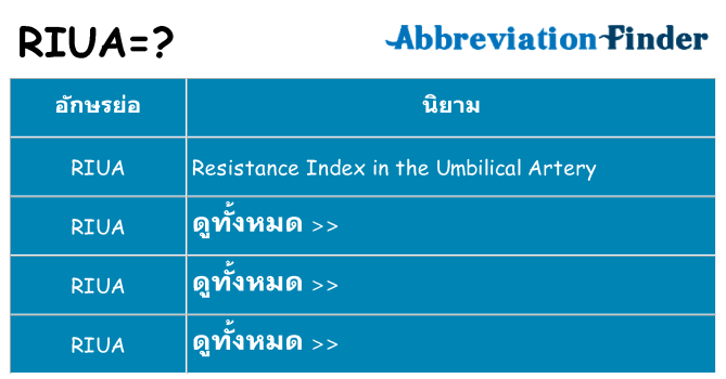 อะไรไม่ riua ถึง