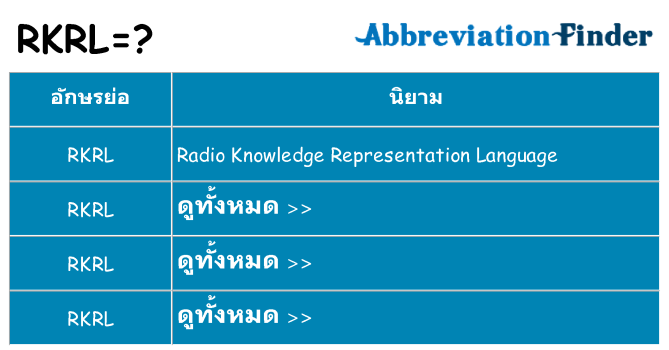 อะไรไม่ rkrl ถึง