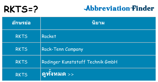 อะไรไม่ rkts ถึง