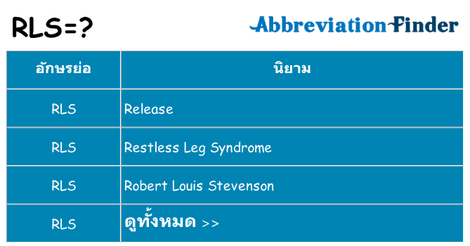 อะไรไม่ rls ถึง