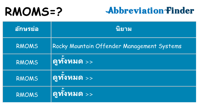 อะไรไม่ rmoms ถึง