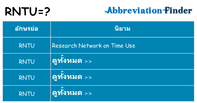 อะไรไม่ rntu ถึง