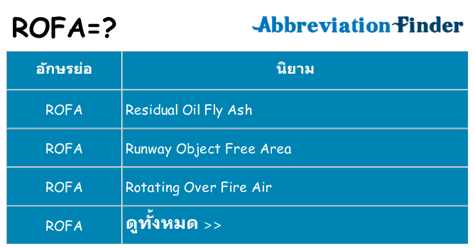 อะไรไม่ rofa ถึง