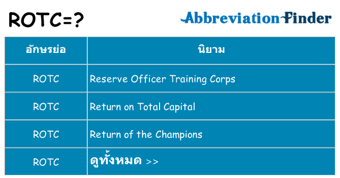 อะไรไม่ rotc ถึง