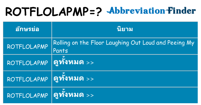อะไรไม่ rotflolapmp ถึง