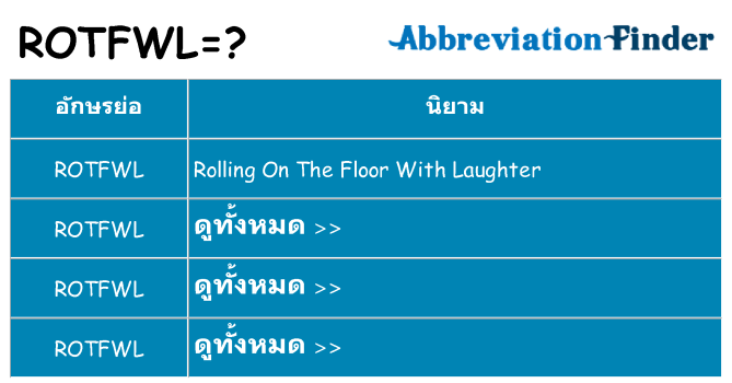 อะไรไม่ rotfwl ถึง