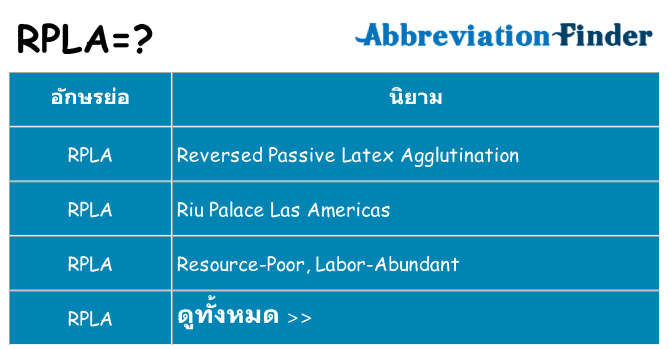 อะไรไม่ rpla ถึง