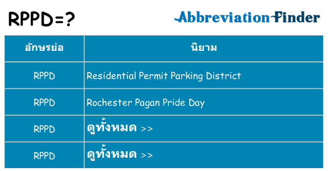 อะไรไม่ rppd ถึง