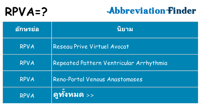 อะไรไม่ rpva ถึง