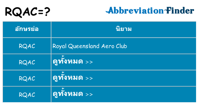 อะไรไม่ rqac ถึง