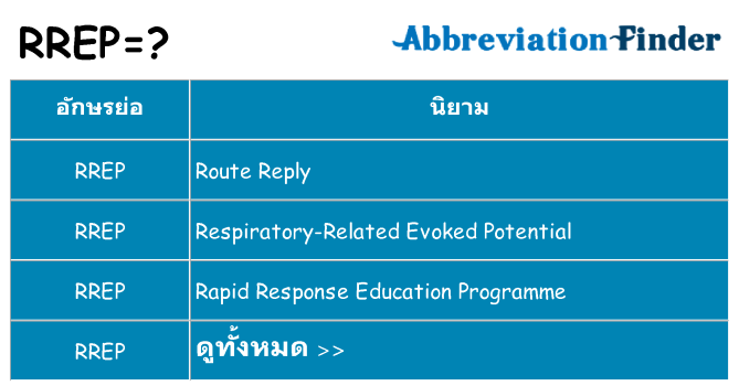 อะไรไม่ rrep ถึง