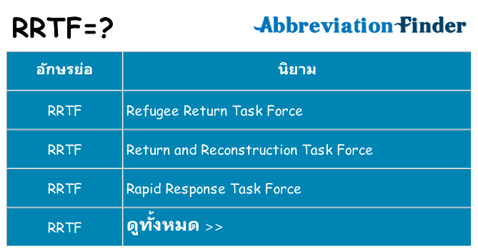 อะไรไม่ rrtf ถึง