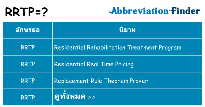 อะไรไม่ rrtp ถึง