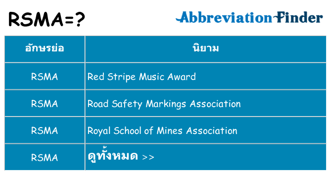 อะไรไม่ rsma ถึง