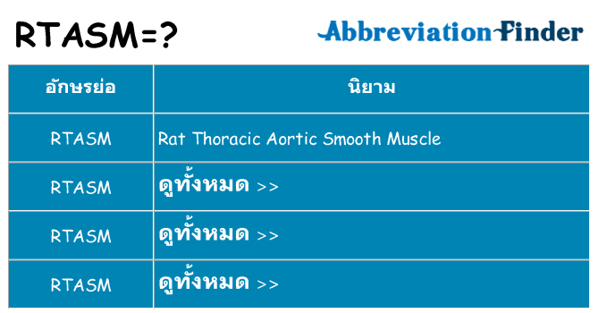อะไรไม่ rtasm ถึง