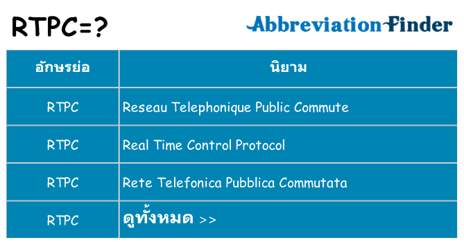 อะไรไม่ rtpc ถึง