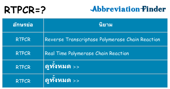 อะไรไม่ rtpcr ถึง