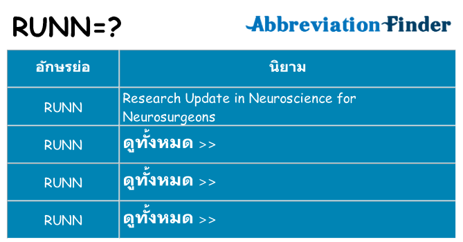 อะไรไม่ runn ถึง