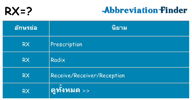 อะไรไม่ rx ถึง