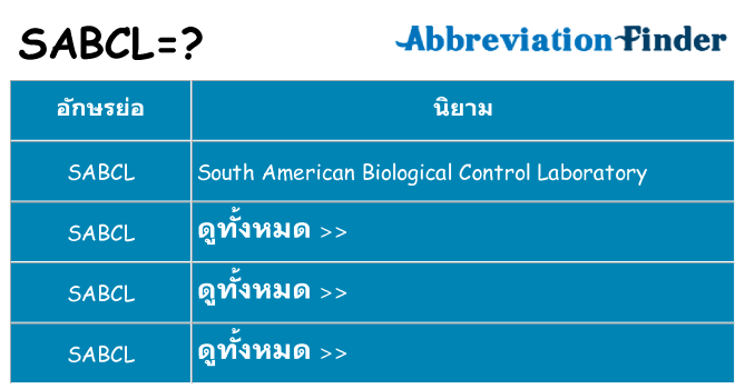 อะไรไม่ sabcl ถึง