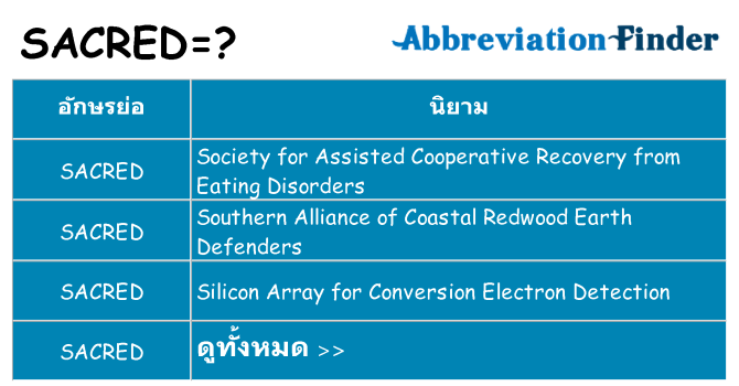 อะไรไม่ sacred ถึง