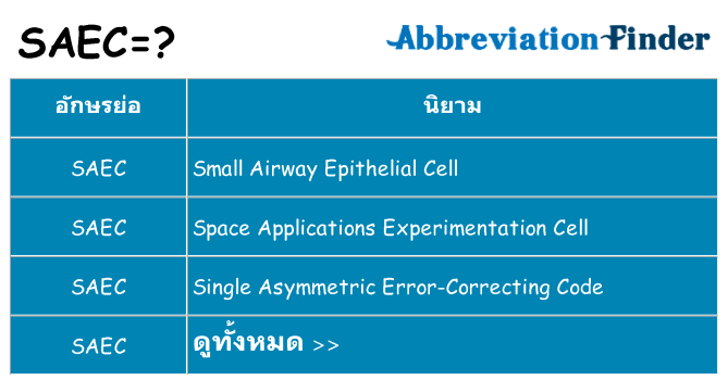 อะไรไม่ saec ถึง