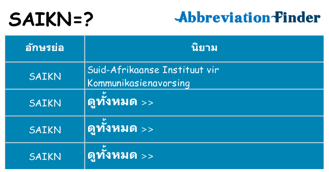 อะไรไม่ saikn ถึง